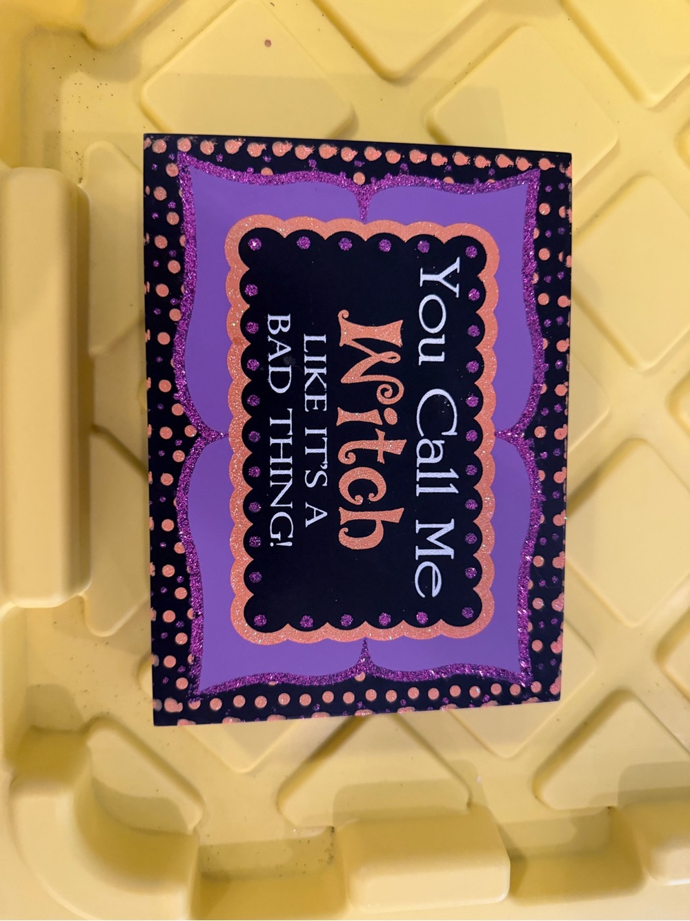 You Call Me Witch Wall Decor - Purple & Black